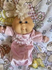 Vintage Cabbage Patch kids doll  Mattel baby CPK romper blue eyes blonde hair