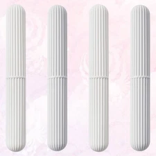 4 PCS Portable Travel Toothbrush Container Organizer Protective Holder