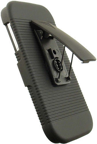 Noir Revêtu de Gomme Coque + Clip Ceinture Holster Support Pour Galaxy S4 S IV - Photo 8 sur 10