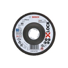 Bosch F&auml;cherschleifscheiben Best for Metal X571 K80 125mm X-LOCK gekr&ouml;pft 10Stk