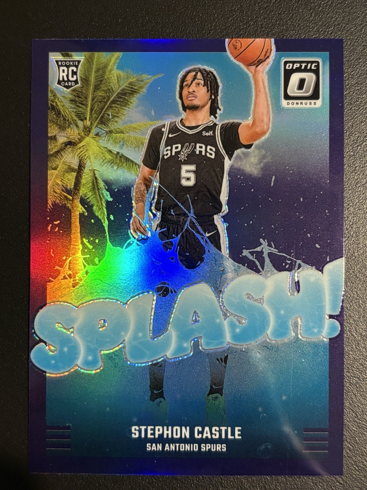 2024-25 Panini Donruss Optic Stephon Castle Splash Purple Prizm #14 RC 🏀🔥