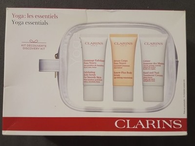 Clarins Yoga Essentials Probeset Probierset - 3 Produkte mit Blister Tasche neu