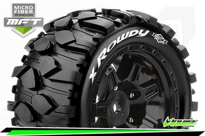 Louise RC MFT X-ROWDY ARRMA Kraton 8S Mounted Sport Black wheels Hex 24mm L-T335