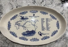2017 Holland America Grand World Voyage ms Amsterdam Cruise Ship Delft Plate