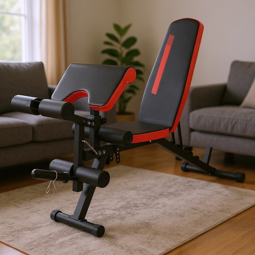 800 LBS Adjustable Weight Bench with Leg Extension and Leg Curl Sit-Up Bench USA