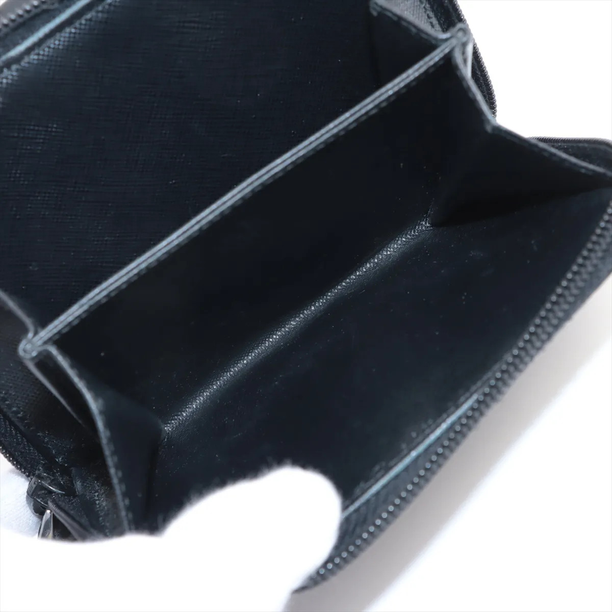 Prada Tessuto Nylon Compact Wallet Black M605 thumbnail 7