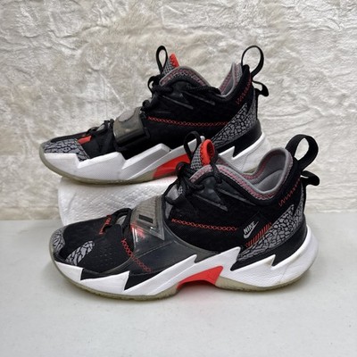 Nike Jordan Why Not zero.3 Black crimson cement boys 7Y CD5804-006
