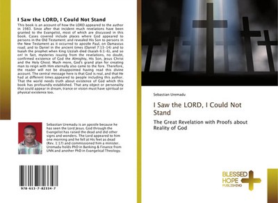 Sebastian Uremadu | I Saw the LORD, I Could Not Stand | Taschenbuch | Englisch