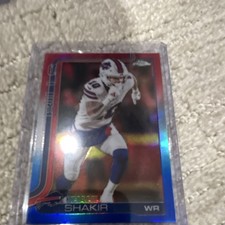 2023 Topps Chrome Red Blue Parallel Khalil Shakir Buffalo Bills NFL Card #122