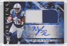 2018 Panini Origins Rookie Blue 30/49 Nyheim Hines #120 Jumbo Patch Auto 2r8
