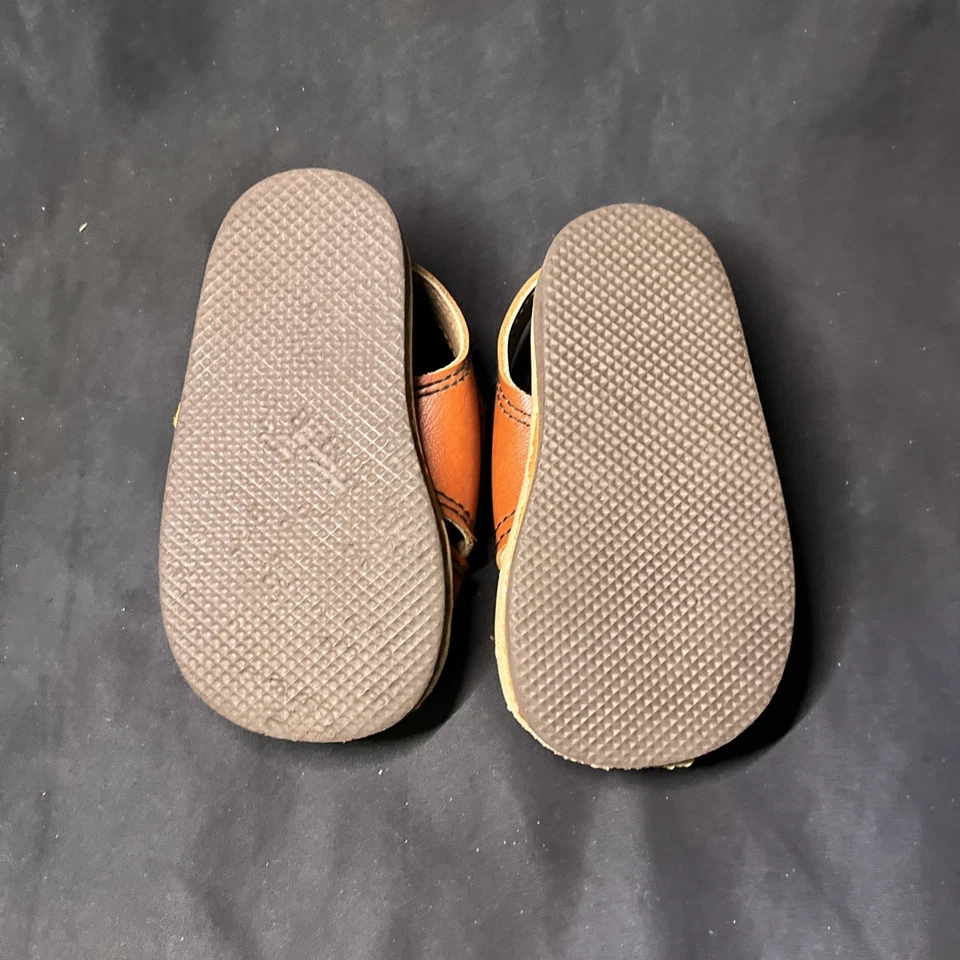 Sandalias de cuero marrón Superman 1970 vintage talla 5,5 RARAS Foto 4 de 4