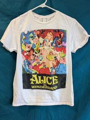 Disney Alice in Wonderland Mad Tea Party Graphic T-Shirt Small