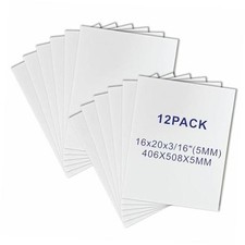 16x20    White Foam Board, ZJCEASER 12 Pack Poster Board, 3/16" Thick  Foam