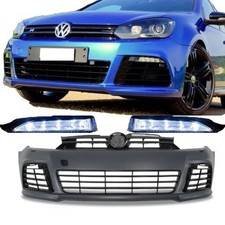 Stoßstange vorne + LED Tagfahrlicht Look Kühlergrill passt für VW Golf 6 nicht R