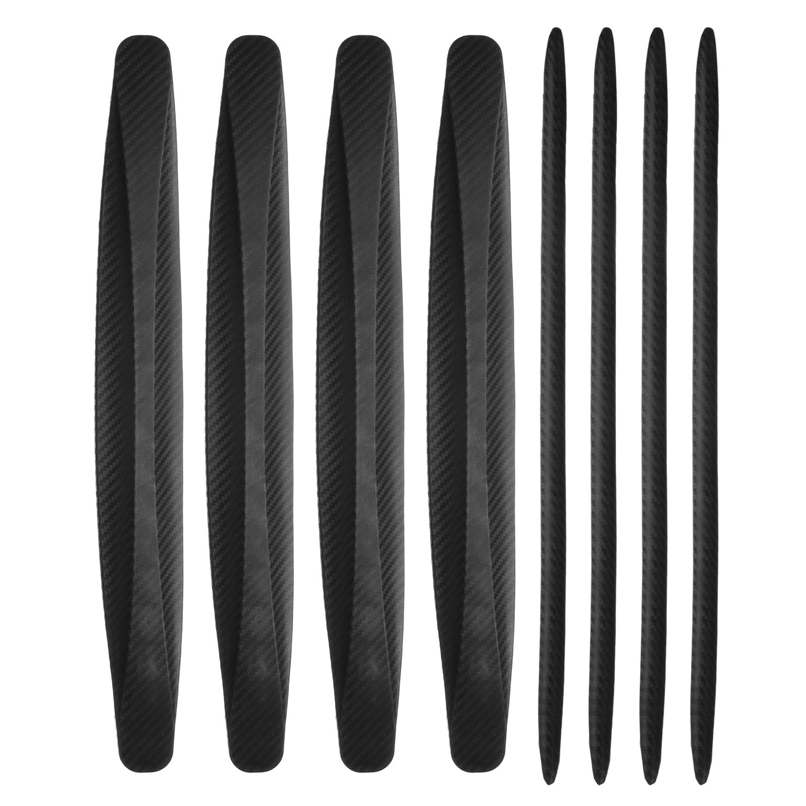 8pcs Bumper Guard Strip Anti-Collision Bumper Protector Trim for Cars, Black