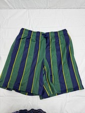 DSG Boys Throwback Stripes Green Blue XS Mesh 6" Shorts NWT