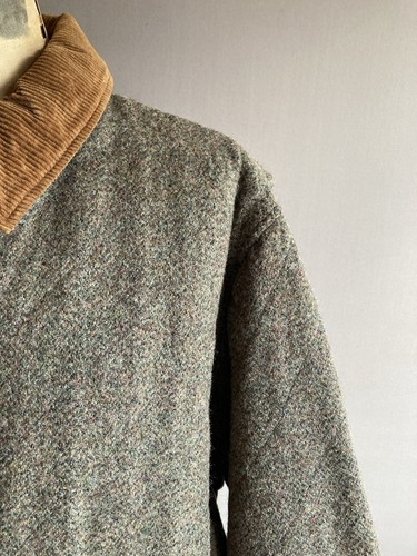 Woolrich Tweed Jacket Men’s Size L Green Brown Hunting Shooting Country USA Made - Picture 3 of 12