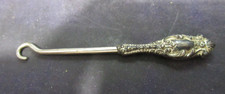 Antique Sterling Silver Button Hook Ornate Victorian Boot Glove Tool