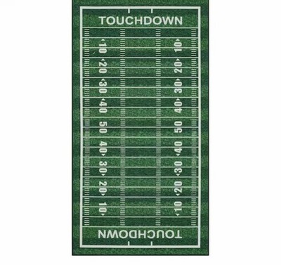 TrafficMaster Tailgate Green Football 4 ft. x 8 ft. Novelty Area Rug Super Bowl