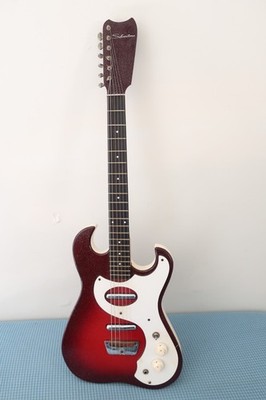 Vintage 1960s Silvertone Danelectro 1457 Redburst Electric Guitar