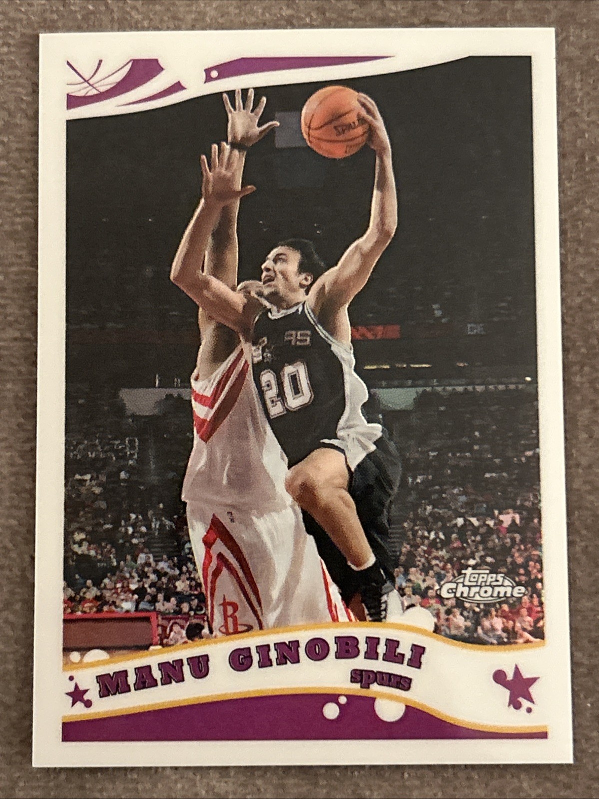 2005-06 Topps Chrome Refractor /999 Manu Ginobili #42 HOF Spurs