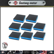3"x3"x7/8" EVA Rubber Anti Vibration Pads Shock-absorbing Pad Black/Blue 8Pcs