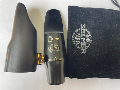Lot of 3 Selmer Paris S80 C* and F Alto Saxophone Mouthpieces with Accessories