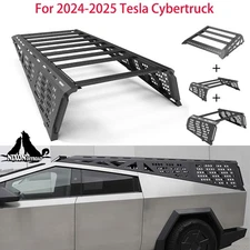 Black Steel Sport Roll Bar For 2024-2025 Tesla Cybertruck Roof Racks Cross Bars
