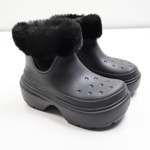 Crocs Classic Lined Neo Puff Boot Mens Size 13 Black Insulated Faux Fur Clog Crocs Men main image 4
