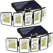 2 Luz LED Solar Para Exterior Con Sensor De Movimiento Jardin Patio Casa Lampara