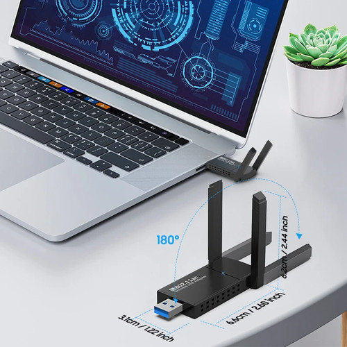 USB 3.0 WLAN WIFI Adapter 1300Mbps Long Range Dongle Dual Band 5Ghz Netzwerk - Bild 7 von 11
