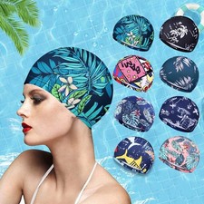 Adult Moulded Swim Cap Silicone Swimming Pool Hat Plain Protection Ear Swim Cap