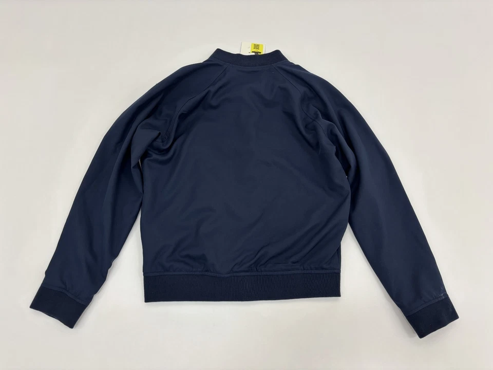 Haggar Gabardine Full Zip Mens Bomber Jacket Navy Blue Stretch Lightweight S NWT - Image 4 of 4