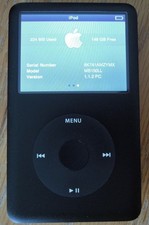 Apple iPod Classic 160GB 6th Gen A1238 Black MP3 Player Tested Working
