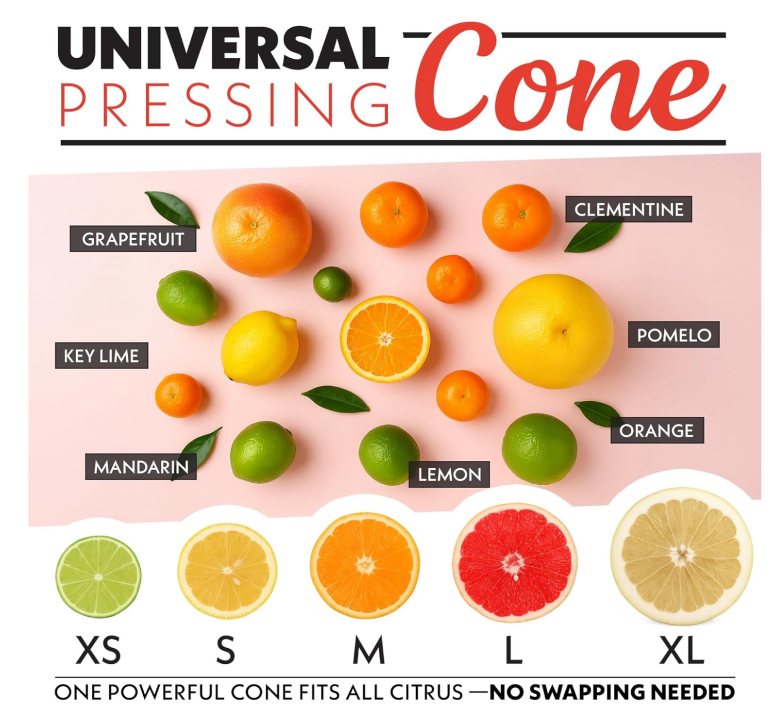 Automatic Citrus Juicer with One-Touch Operation - Universal Cone, Anti-Drip Spo