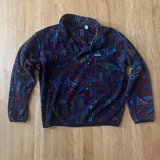 Vintage Patagonia Synchilla Snap Pullover M Multicolor Aboriginal 1995 USA RARE