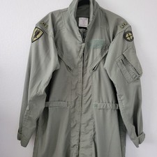 USAF ARMY 27/P COVERALLS FLYERS SUMMER Fire Resistant Green SIZE 42L