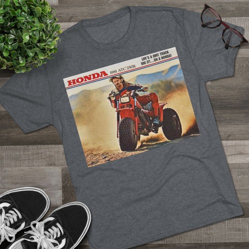 Joe Dirt Honda 1981 ATC 250R Life’s A Dirt Track Dig IT! On A Honda T-Shirt - 第 16/17 張圖片