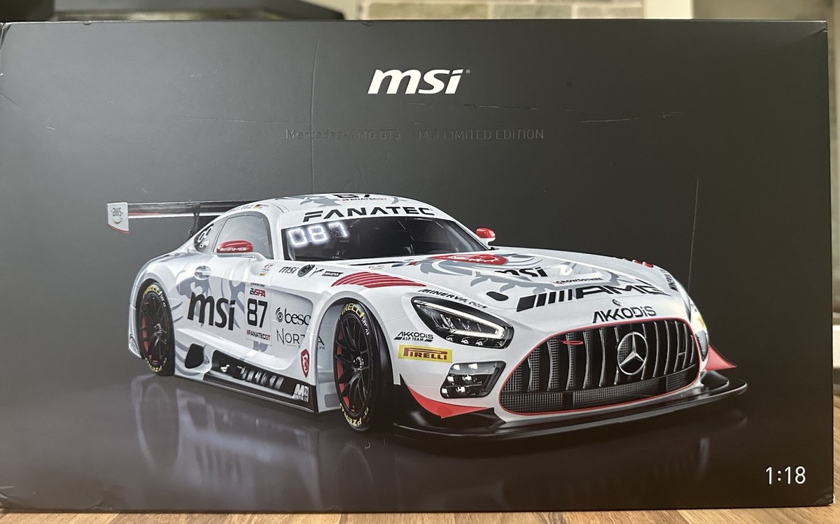 ミニカー Mercedes-AMG GT3 MSI LIMITED EDITION MSI 1:18 Mercedes AMG GT3 Model Car H01-0001989 B&H Photo Video