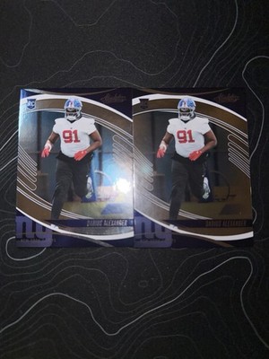 Panini Absolute Football 2025 Darius Alexander Giants Rookie 2 Card Lot