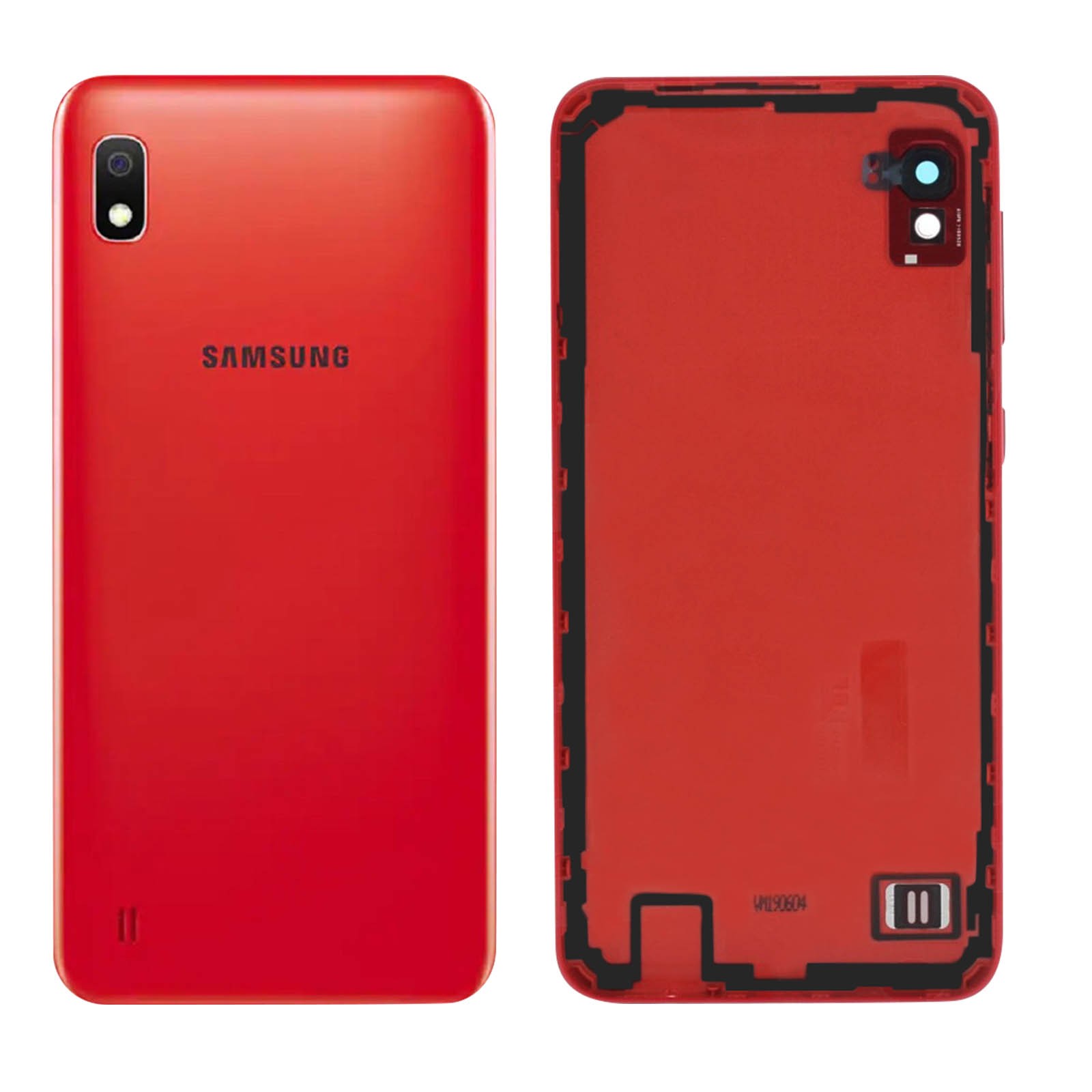 Cache batterie Samsung Galaxy A10 rouge : réparation facile de votre châssis arrière fissuré