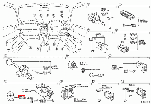 Genuine LandCruiser 80 79 78 76 70 Series Power Window Regulator Switch - Picture 7 of 20