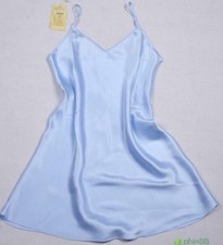100 Real Silk women's straps full slip Chemise Nightdress Sleepwear M-2XL
