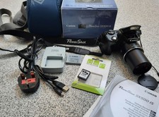 Boxed Canon PowerShot SX500 IS 16.0MP Digital Camera - Black, with Bag