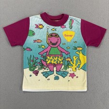 Vintage Barney Friends Toddler Top 4-5T 90s Snorkel Summer USA Beach Baby