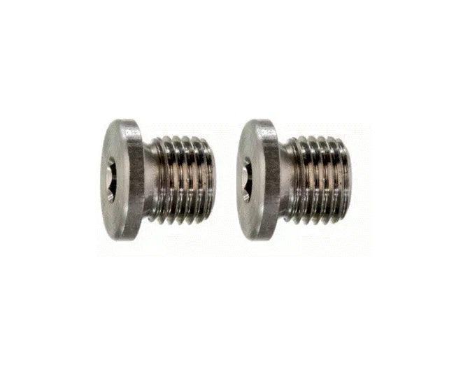 QUALFAST 2x M10 x 1.0 Steel Blanking Plug, BlankMF SKT Plug Screw DIN908, Allen Key Head