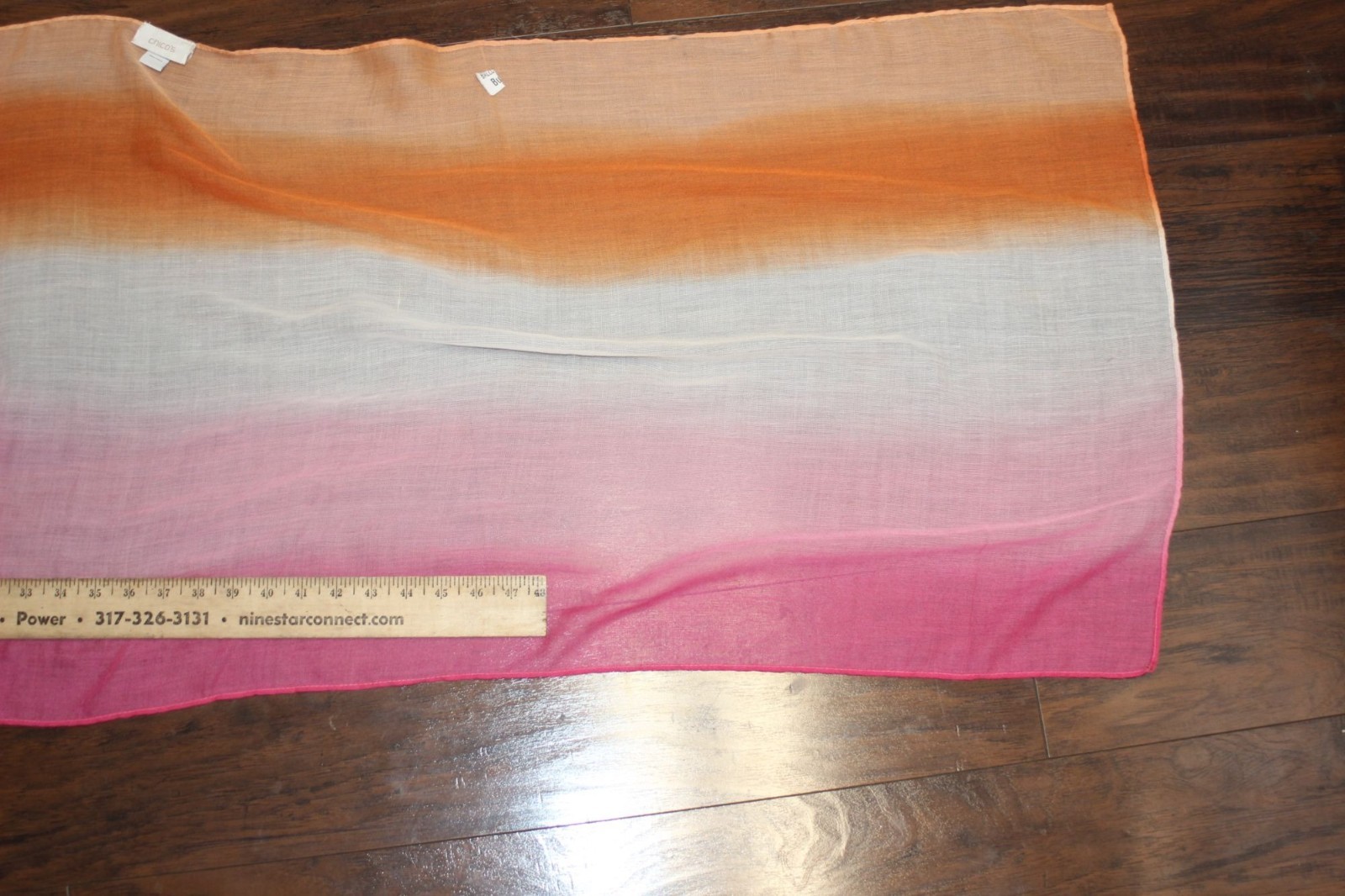 Chicos Gradient Pink/Orange Rectangular Lightweig… - image 4