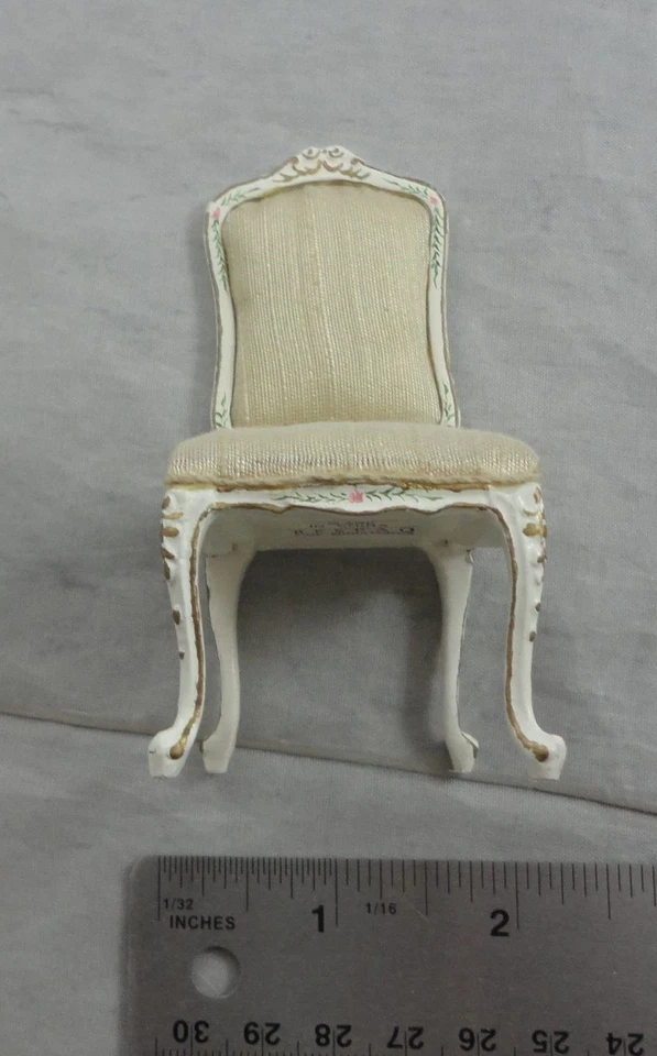Bespaq 1/12 White Side Chair (King Louis XV style?) - Image 3 of 3