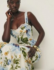 Reformation Irisa Floral Dress Anthropologie, Size 10, New With Tags. Wedding. 