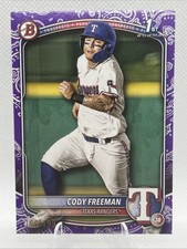 2025 Bowman Cody Freeman 1st RC Purple Pattern  #199/199 Paper Rangers